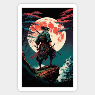 Samurai on a Cliff Sticker